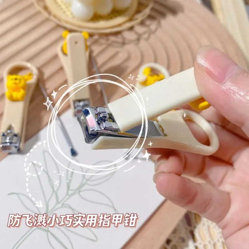 Mini Cute Tiger Nail Clipper Cutter Ear Spoon Household Baby Nail Trimmer Folding Pliers Knife Nails Care Manicure Tool