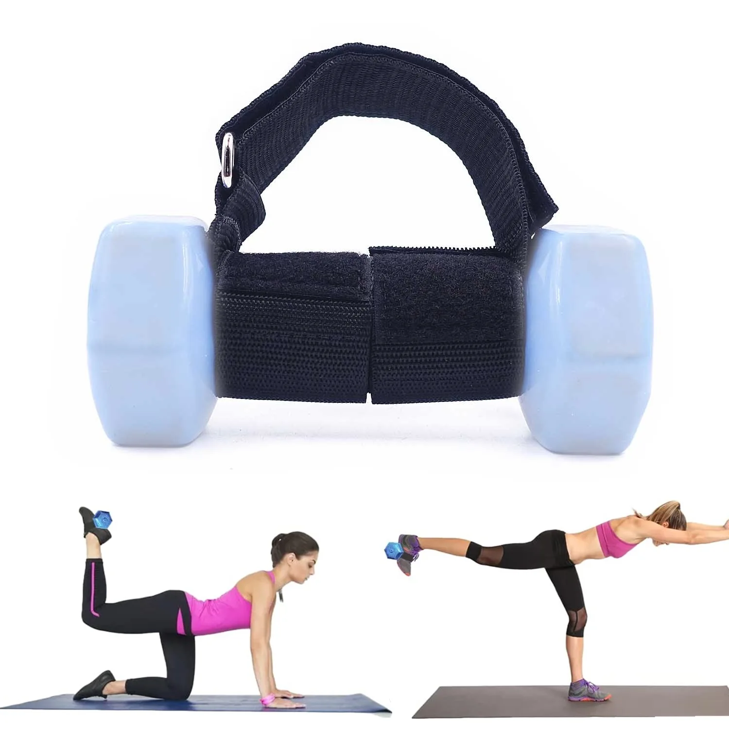 1 PCS Tib Bar Leg Extension Dumbbell Ankle Straps for Home Gym Booty Workouts Kickbacks Lower Body Strength Training