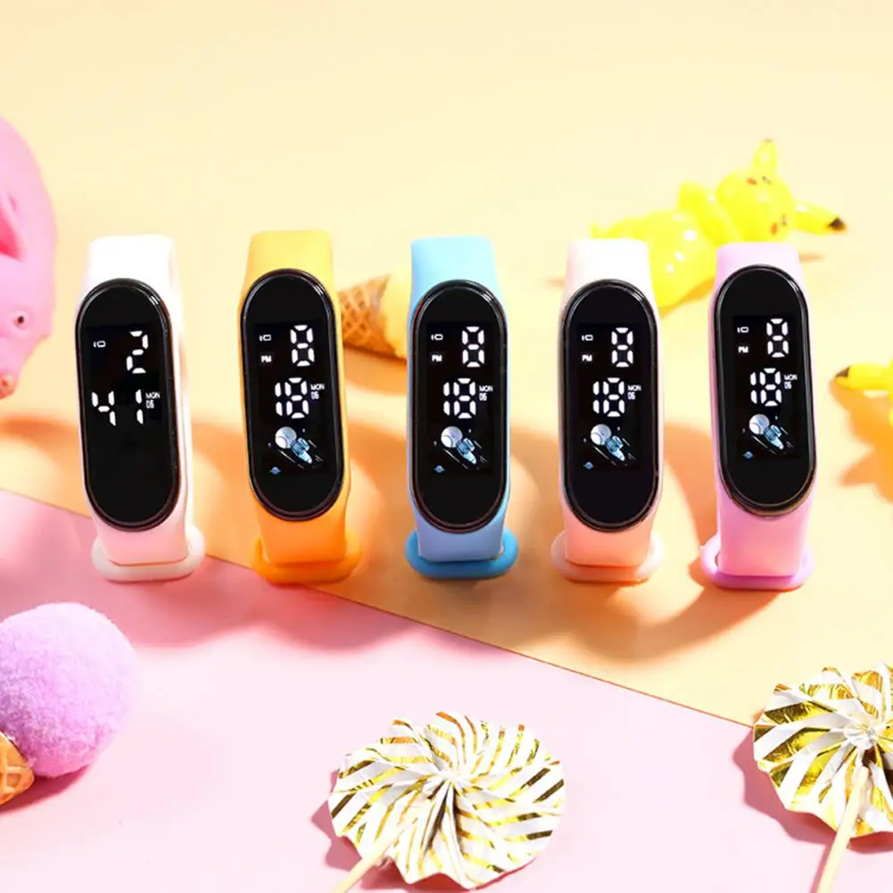 Electronic Watch Waterproof Sport Watch Silicone Bracelet LED Touchscreen Digital Child Wrist Birthday Gift