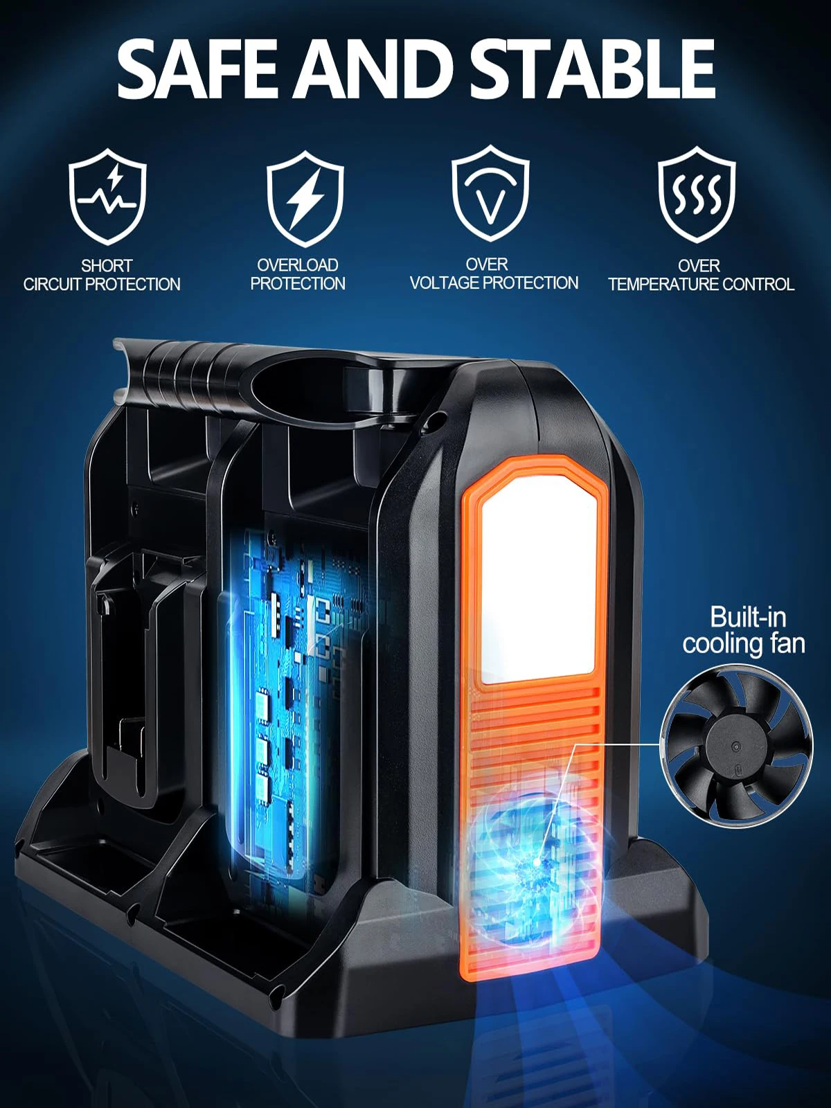 350W Power Inverter for Black+Decker 20V Battery DC 20V to AC 110-120V/220-230V