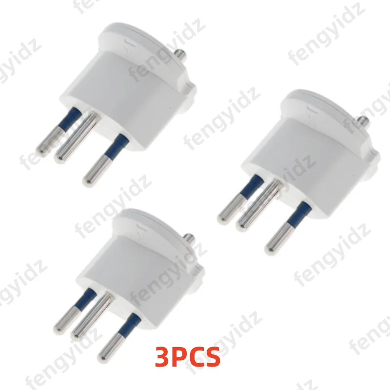 European to Swiss Travel Power Adapter, 3-Pin, 10A 250V