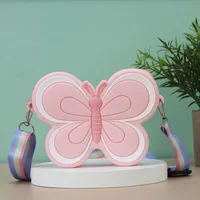 Lovely Bow Children's Silicone Shoulder Bags Cute Butterfly Shape Baby Girls Crossbody Bag Candy Color Kids Small Coin Purse 가방 6