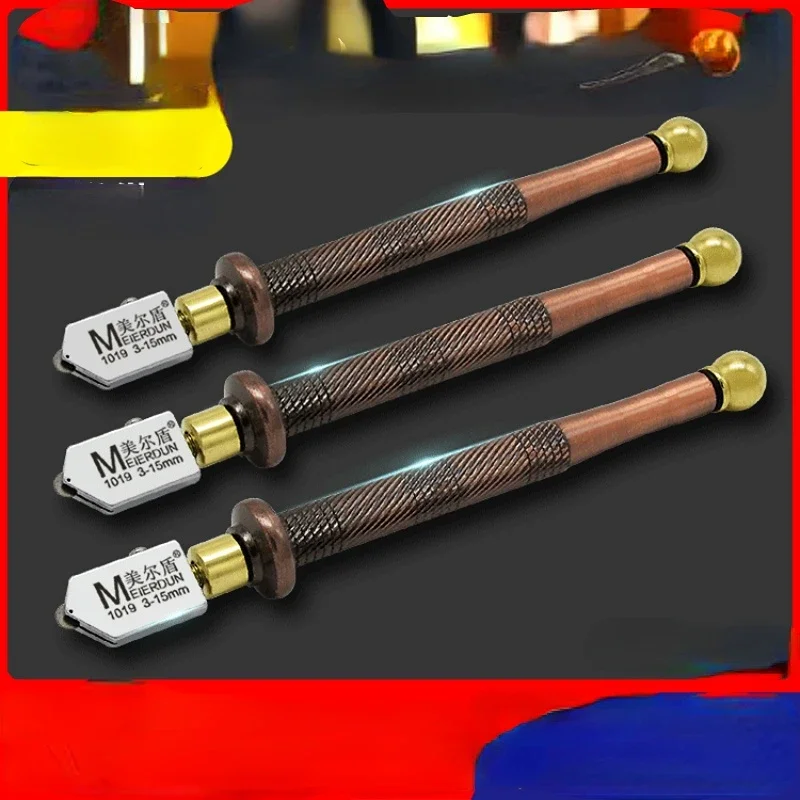 

Diamond Glass Cutter Glass Ceramic Porcelain Scribing Knife Cutting Sharp Non-collapsing Diamond Roller Professional Glasscutter
