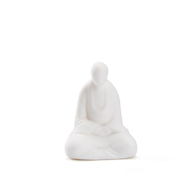Ceramics Figure Statue Decoration White Porcelain Tea Pet Decor Ornament Handmade Tea Table Accessories Boutique Teaware tea pet ornaments