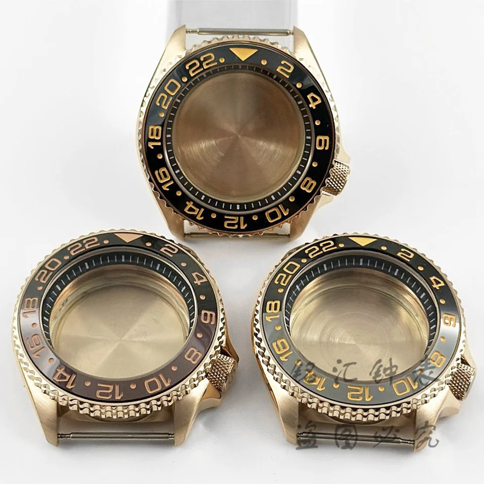 ピンクゴールドの時計ケース,ベゼルと傾斜したベゼル,42mm, 007