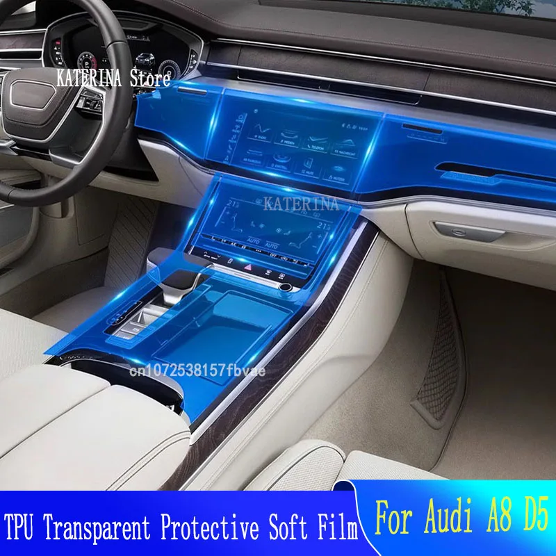 

TPU Car Interior Gear Dashboard Protective Film Transparent For Audi A8 D5(2018-2021)Anti-scratch Accessories