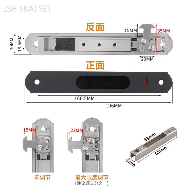 Aluminum Window Single Side Latches Balcony Bathroom Glass Sliding Door Hook Locks Model 90 Stainless Steel Window Hardware