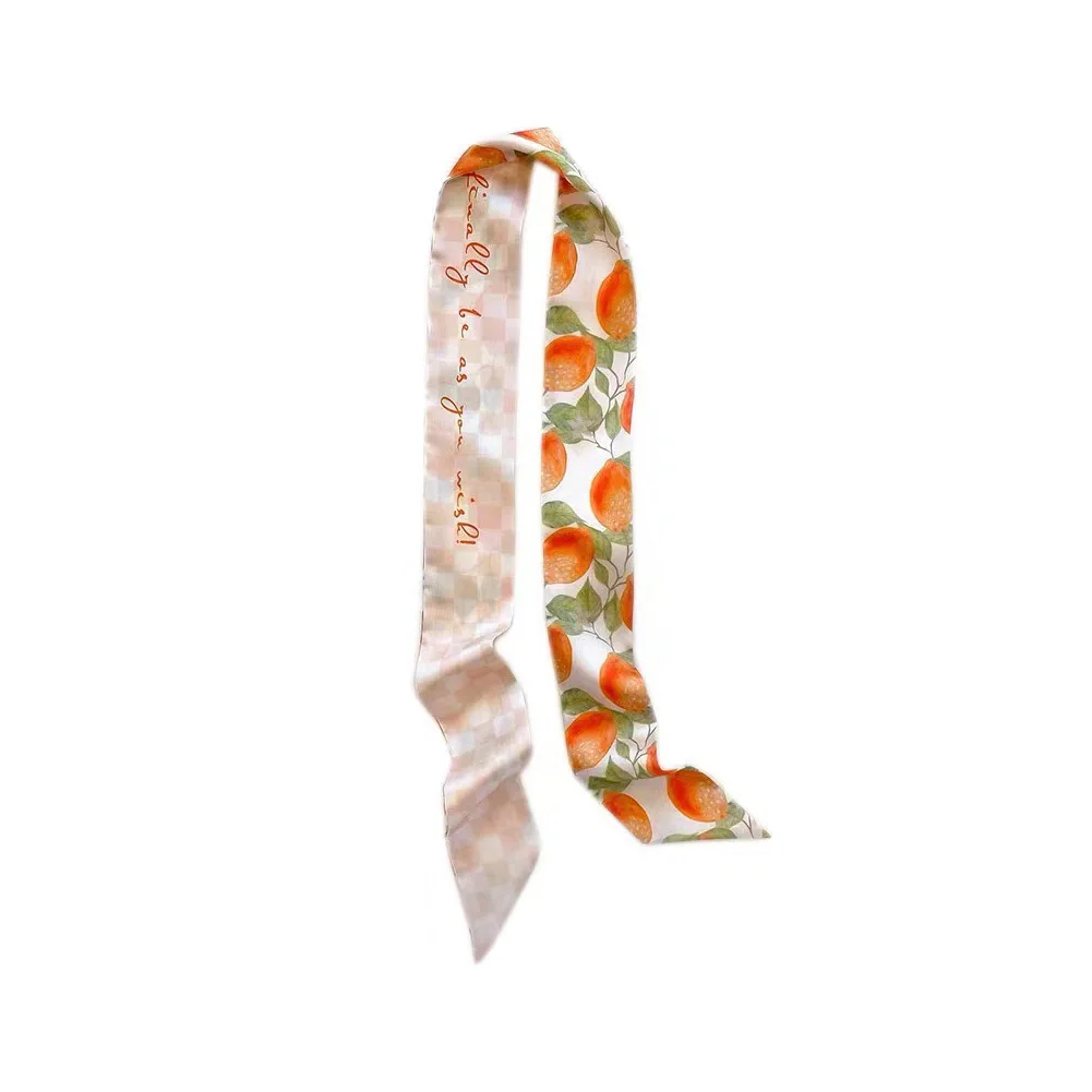 Sf5f2400cea27467aac61fcb00cce80e2c Fashion Hair Ribbon Summer Print Floral Silk Scarf Long Bow Korean Ponytail Holder Women Girls Head Hair Accessories Mallzona