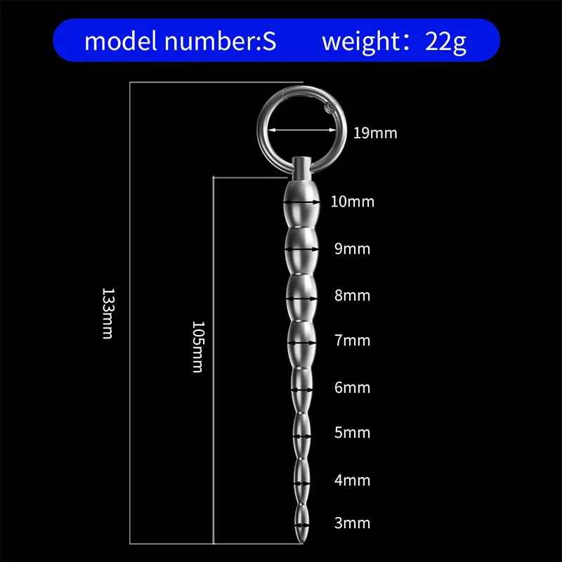 Metal Horse Eye Stick Penis Plug Urethra Beads Urethral Stimulator Sounding Urethral Masturbation Climax Sex Toys for Men urethral dilator silicone urethral dilator