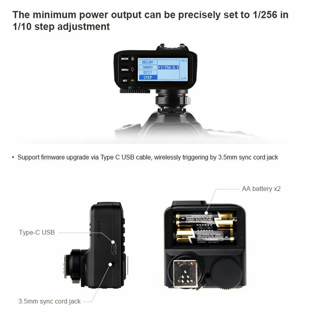 Godox X2T Wireless Flash Trigger X2T C/N/S/F/O/P 2.4G TTL HSS Transmitter for Ca