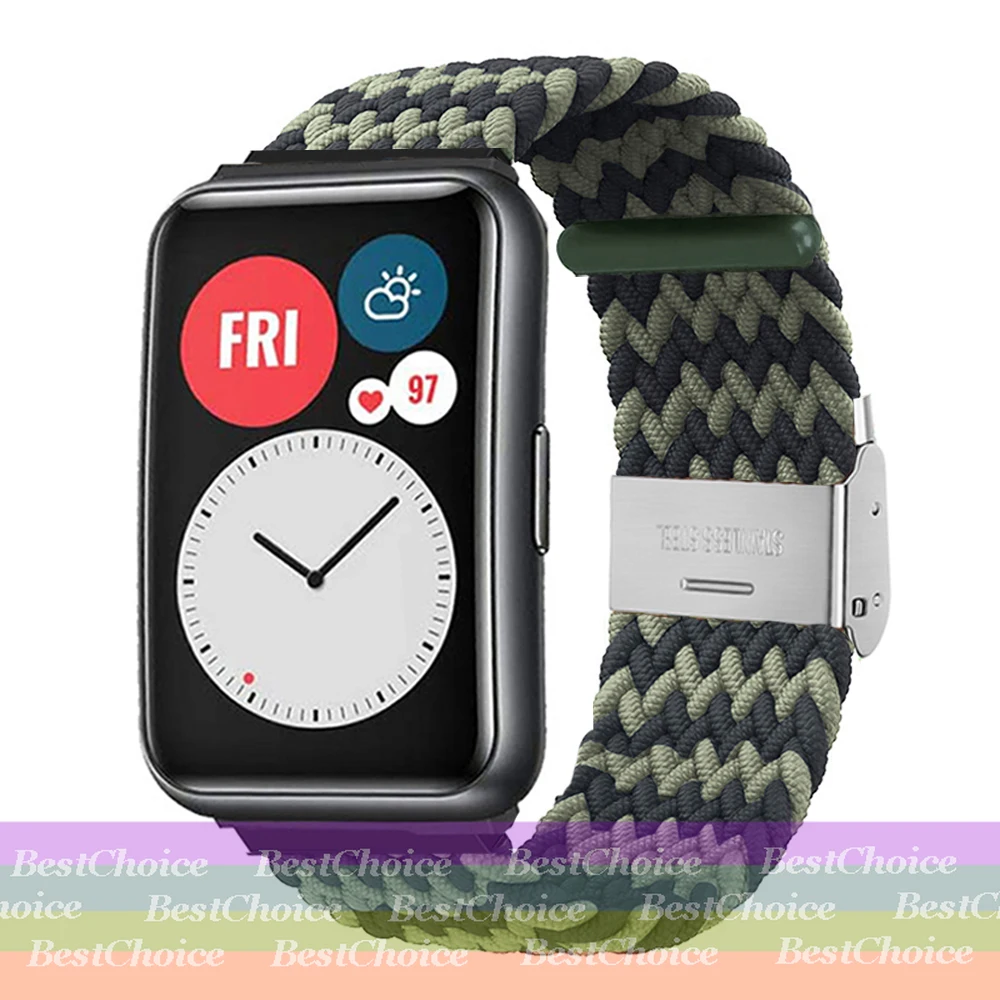 Nylon Braided Adjustable Watch Strap with Metal Connector