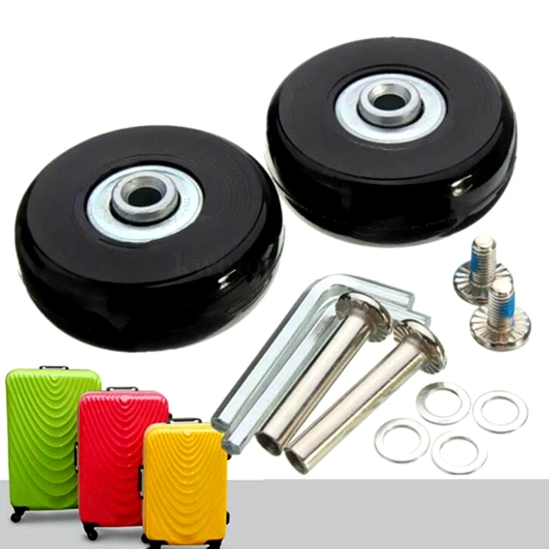 1 Set Luggage Wheels Suitcase Roller Repairing Kit Heavy Duty Wheel Replacement Trolley Casters for Luggage Box Suitcase