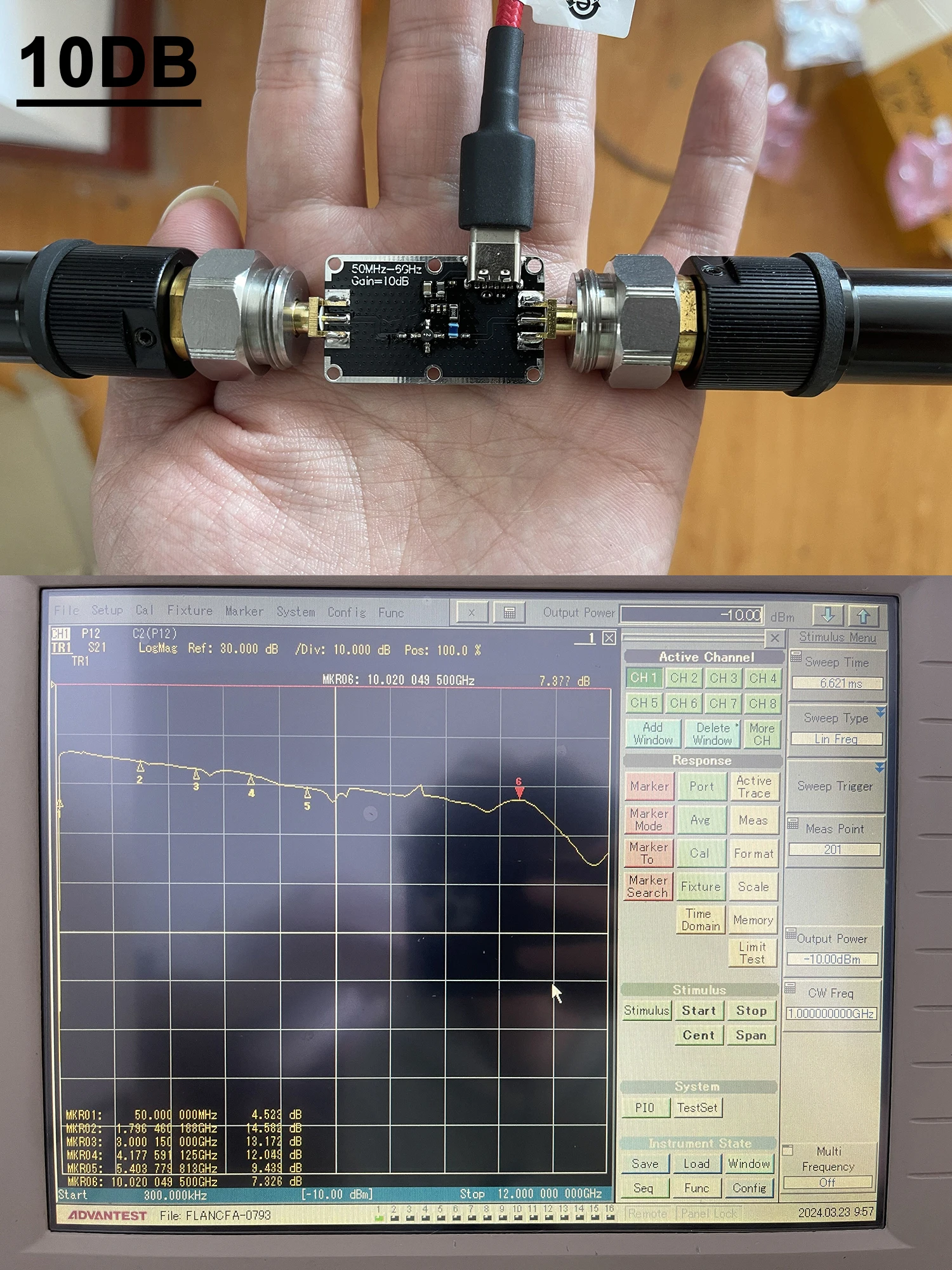 50Mhz-6Ghz LNA High Flatness Amplifier 10DB 20DB 30DB 40DB RF Drive Signal Receiver 433Mhz 915Mhz 1.2Ghz 1.5Ghz 2.4Ghz 5.8Ghz