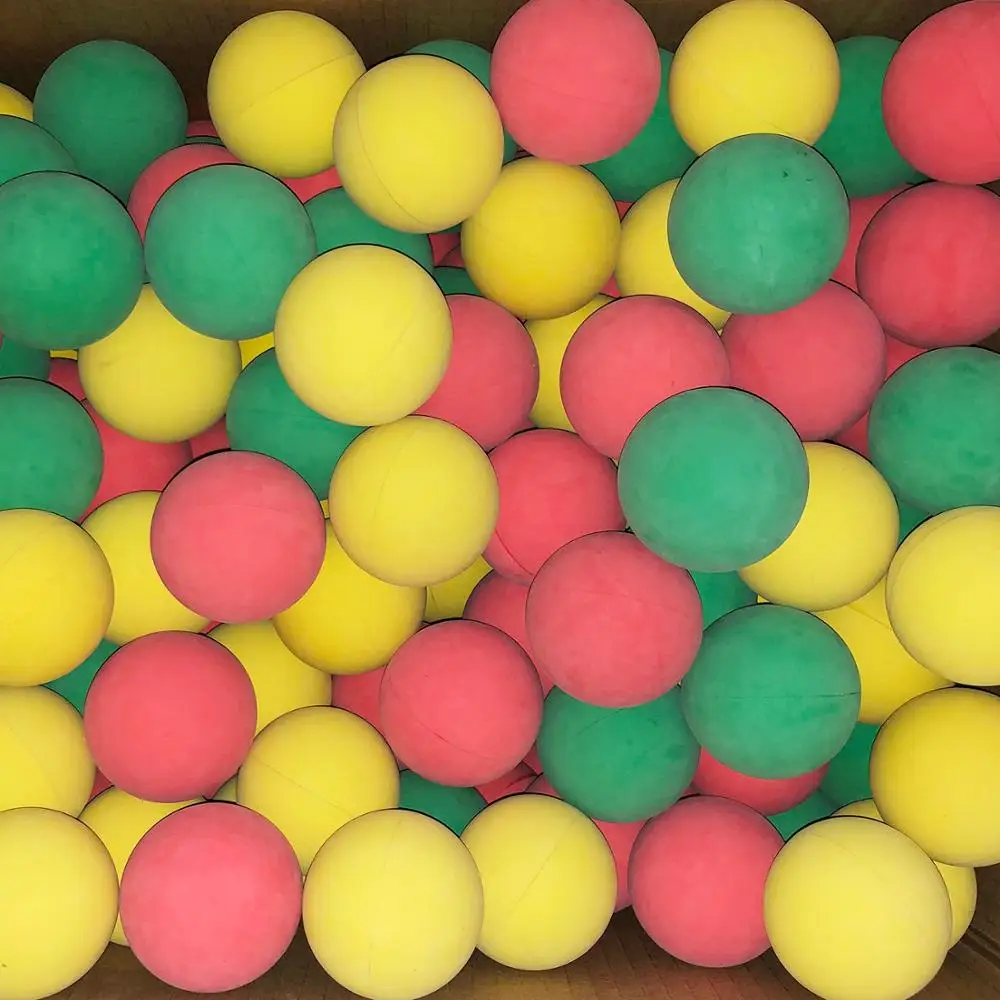 5.5cm Racquet Ball Squash Low Speed Rubber Hollow Ball Training Competition Thickness 5mm High Elasticity Random Color 12pcs/lot