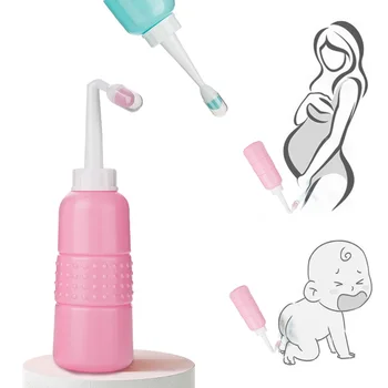 Baby Shower Mamma Peri Bottiglia per elementi essenziali dopo il parto Cura femminile MomWasher per il recupero perineale Pulizia dopo la nascita 500ML