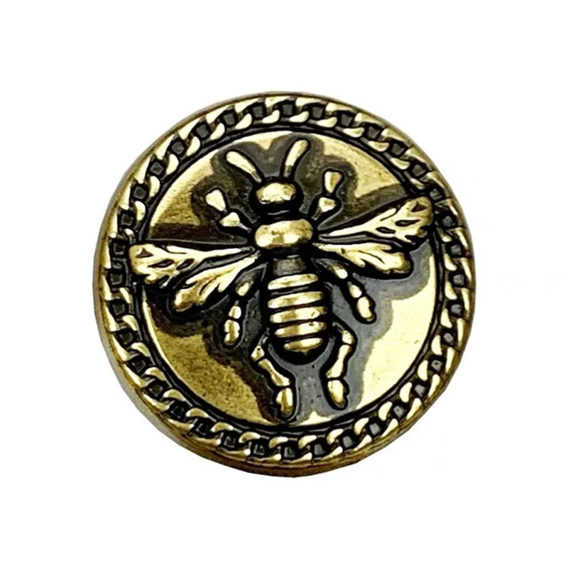 Popular Clothes Buttons Bee Motif Metal Button Fashion Embellishments for Clothing Sewing Accessories Buttons 10PCS/Lot 6