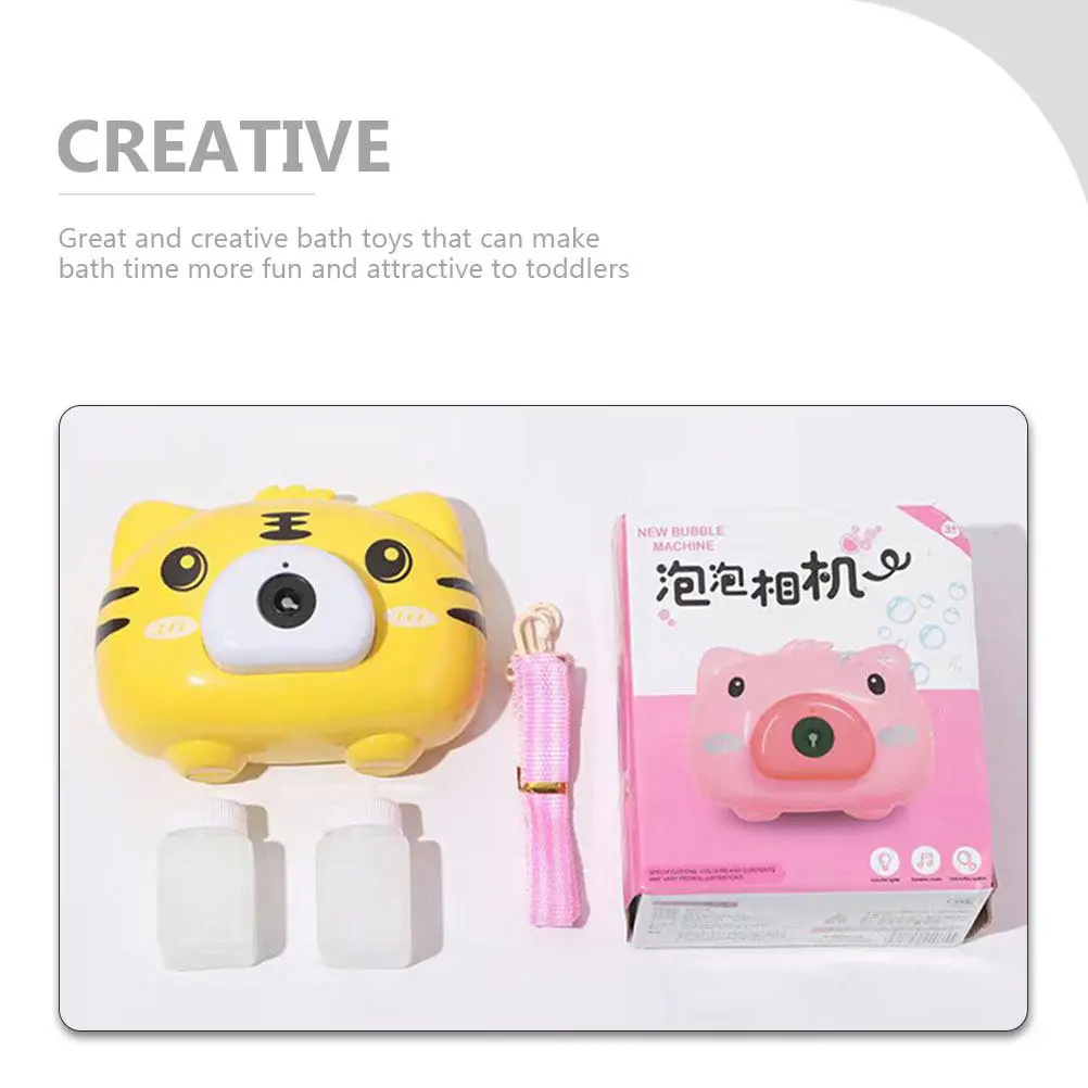 타이거 버블 머신 프리미엄 플라스틱 휴대용 버블 메이커 어린이에게 안전한 창의적인 목욕 재미 사랑스러운 내마모성 어린이 용품