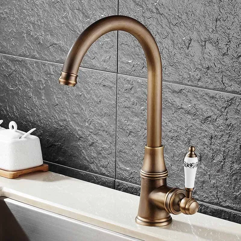 

Single Lever Faucet 360 Rotate Deck Mounted Kitchen Faucet Torneira Single Holder Single Hole Mixers Taps MH-03Kitchen Faucets