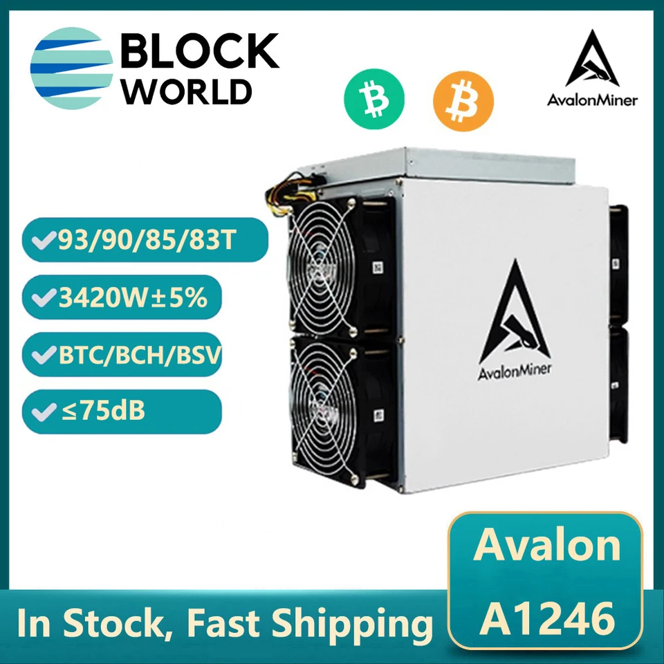 ASIC BTC 광부 Avalon A1246 90T/87T/85T/83Th/s 옵션 비트코인 ​​광부 SHA-256 BTC 마이닝 기계  Avalon 1166pro 1126보다 우수함 - AliExpress