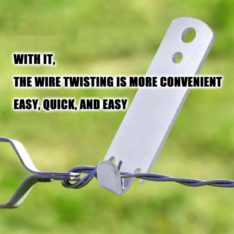 Fence Wire Twisters For T Post Clips 2X Sturdy Steel T Post Clips Wire Tightener Ergonomic Multifunctional Twisting Tool