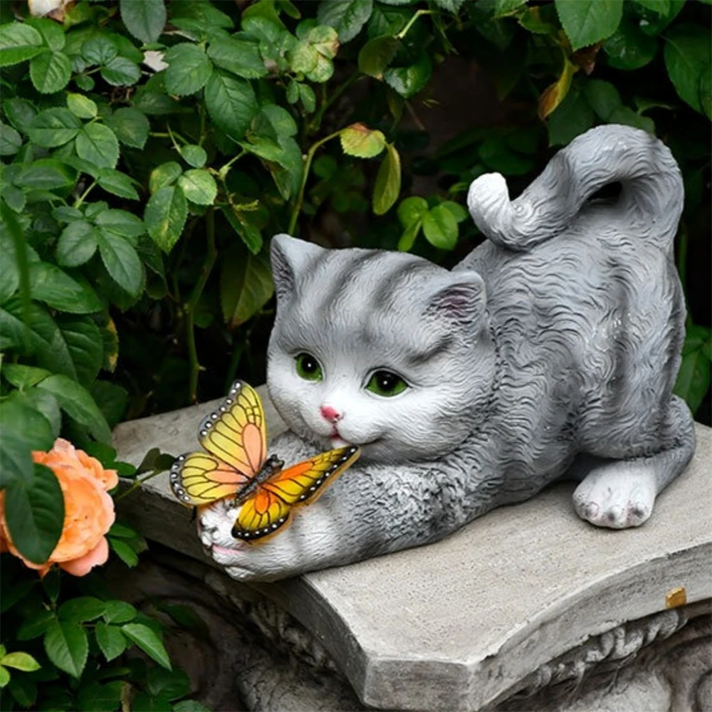 Figurine De Jardin Solaire Avec Lanterne - Résine - Décoration Extérieur Balcon, Pelouse (environ 38x12x11 Cm)
