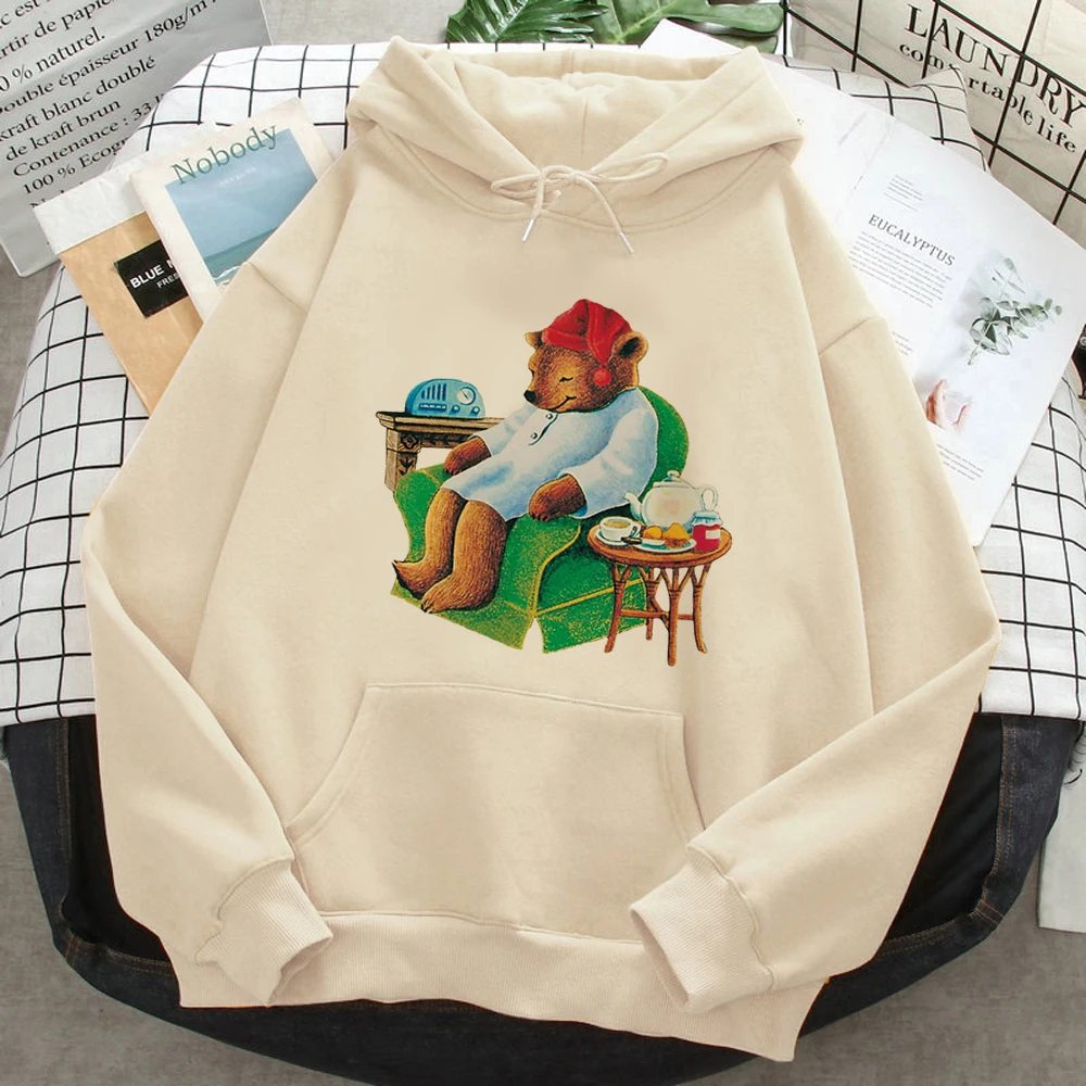 

Bear hoodies women Kawaii sweat y2k 90s clothes clothing female vintage tracksuit