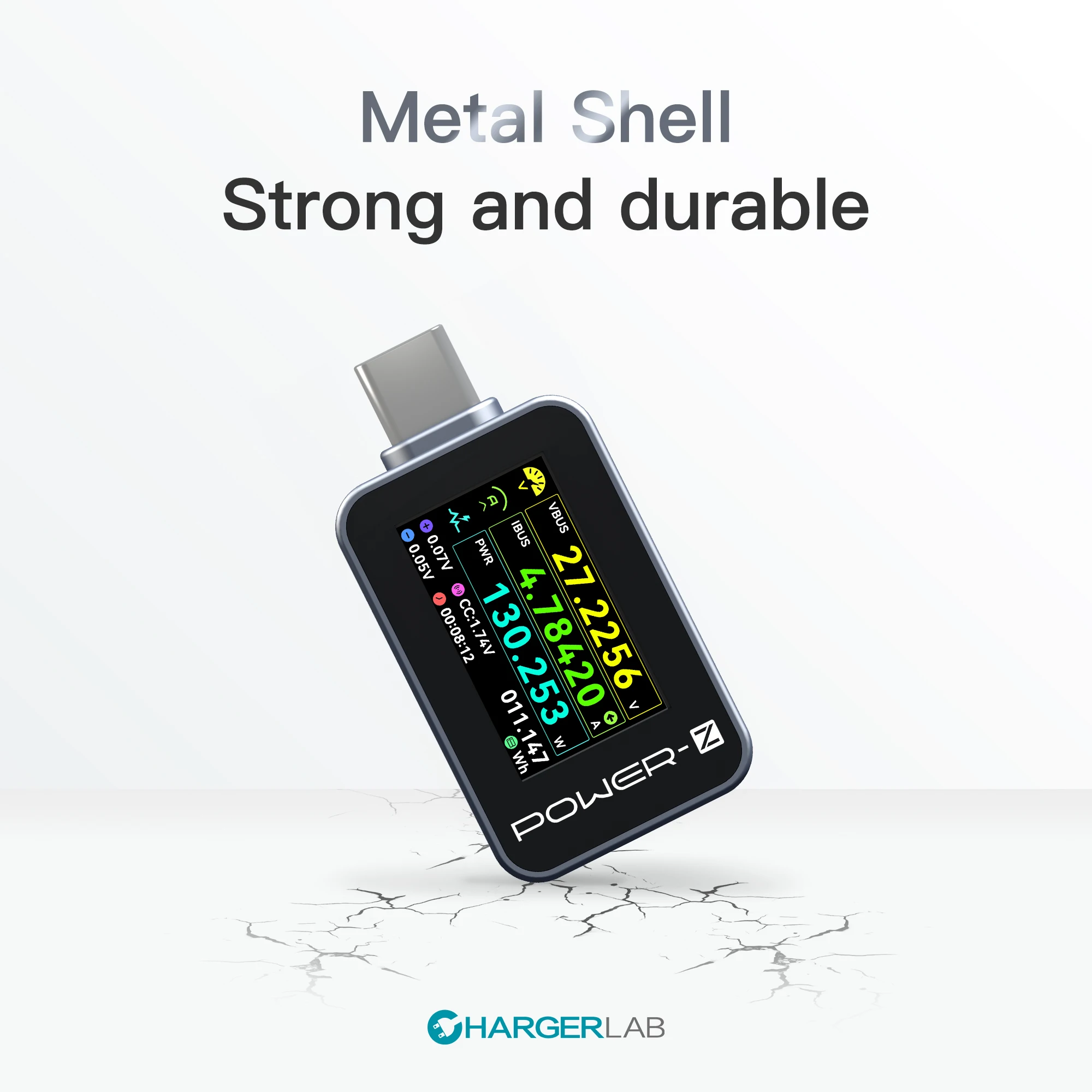 파워-Z C240 유니버설 USB-C 기기 충전기 테스터, 실시간 충전 정보 모니터링 OLED 디스플레이 240W 4.5V-50V 충전기 테스터