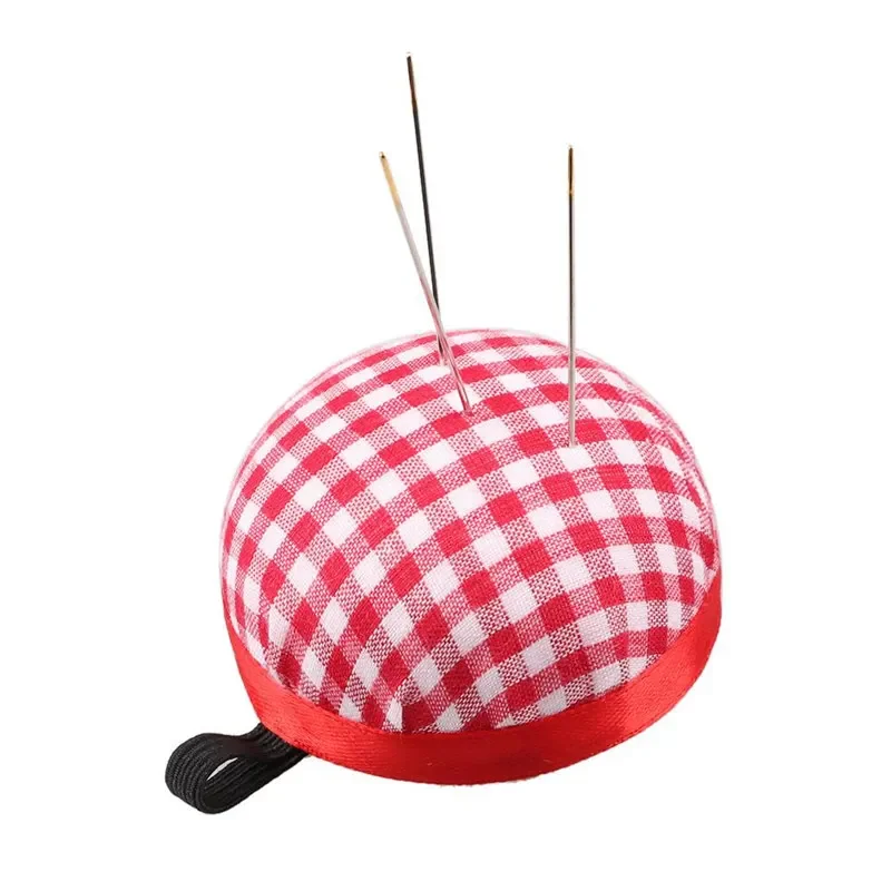

Ball Shaped Sewing Needle Pin Cushion DIY Cross Stitch Tool Pincushions With Elastic Wrist Belt Sewing Accessories