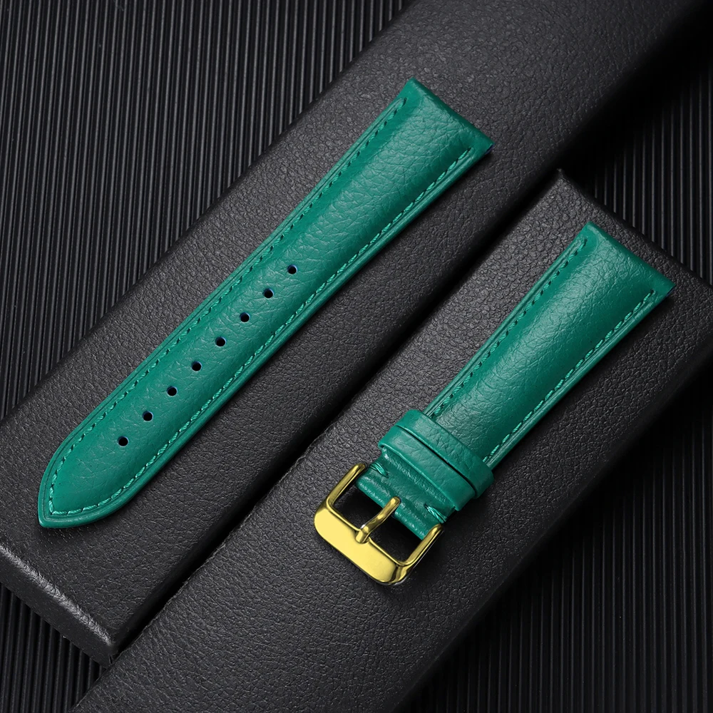 Premium Brown Leather Watch Band - Universal Business Strap
