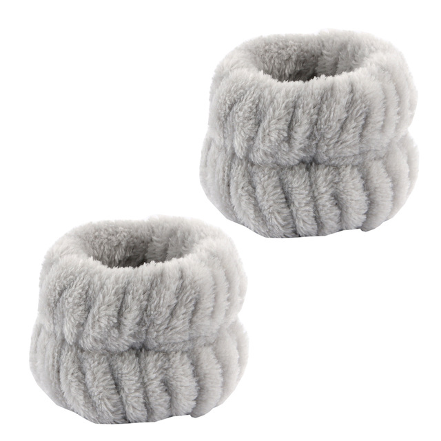 Makeup Headband Puffy Sponge Spa Head Bands for Women Girls Washing Face Skincare Yoga Facial Mask Sports Hairbands Headwear - A-Gray