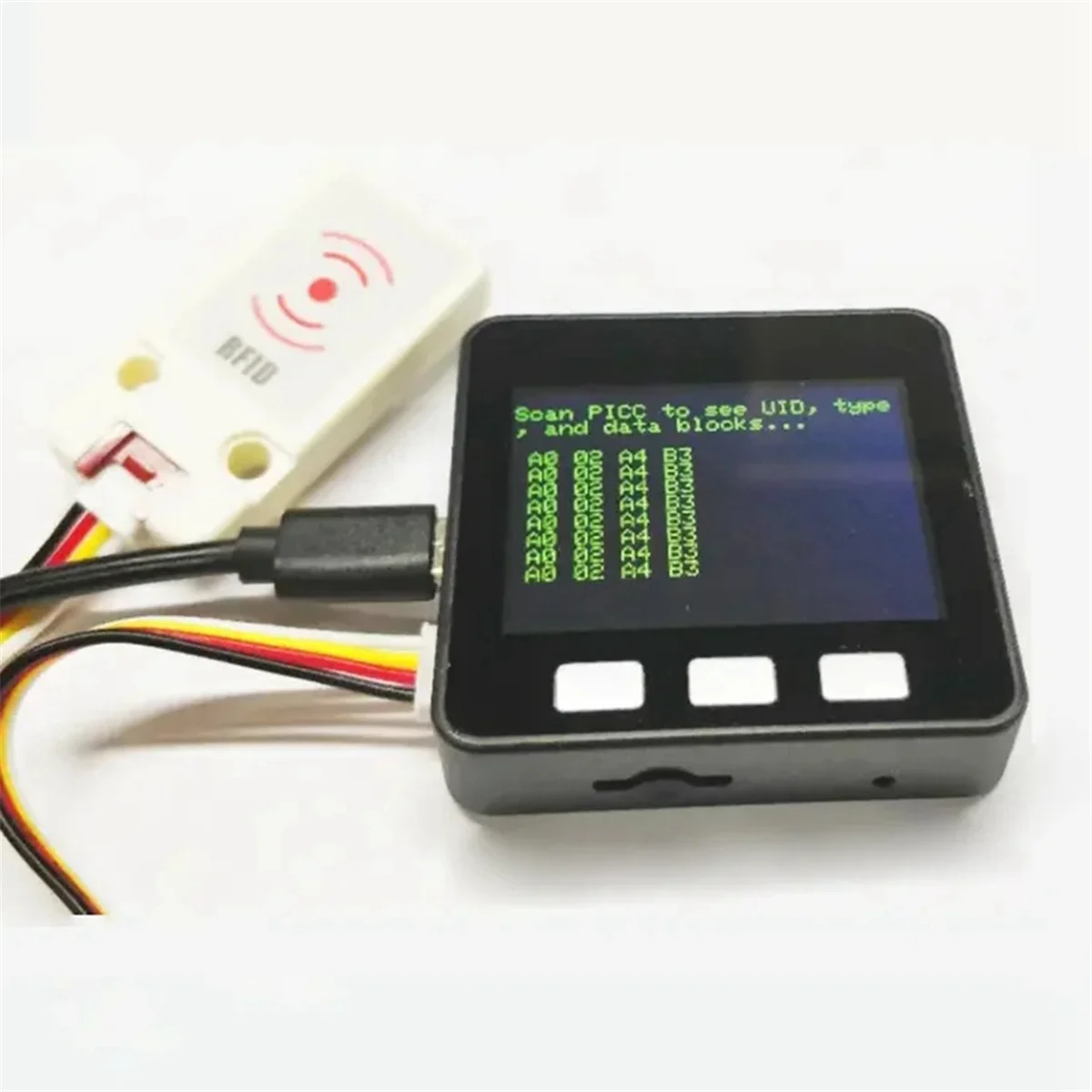 B03B-M5STACK RFID 2 단위 스마트 운송용 미니 RFID 리더 센서 WS1850S 무선 주파수