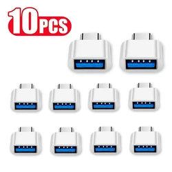 Universal USB - A to Type - C OTG Adapter - Pack of 10, Data Sync USB - C Converter (10 PCS)