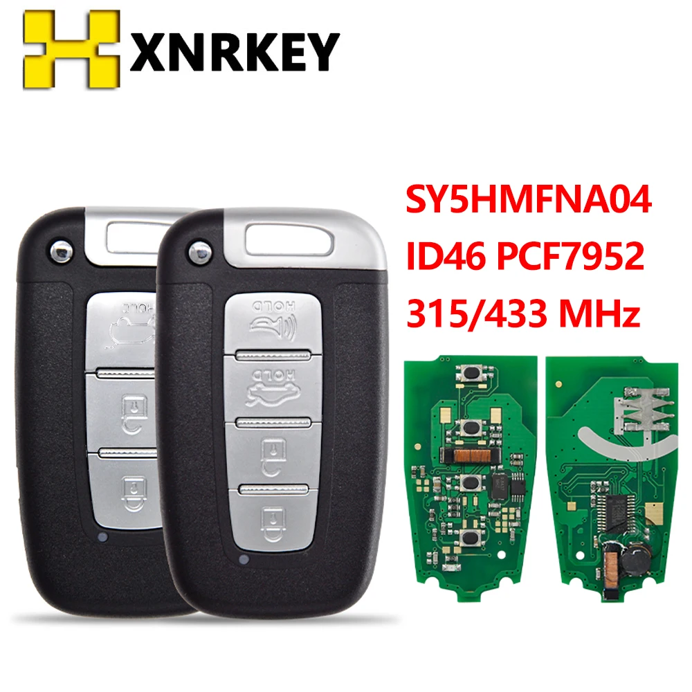 XNRKEY FCC SY5HMFNA04 Car Remote Key For Hyundai Elantra Tucson IX35 Sonata KIA Soul Rio Borrego Sorento ID46 Chip 315/433MHZ