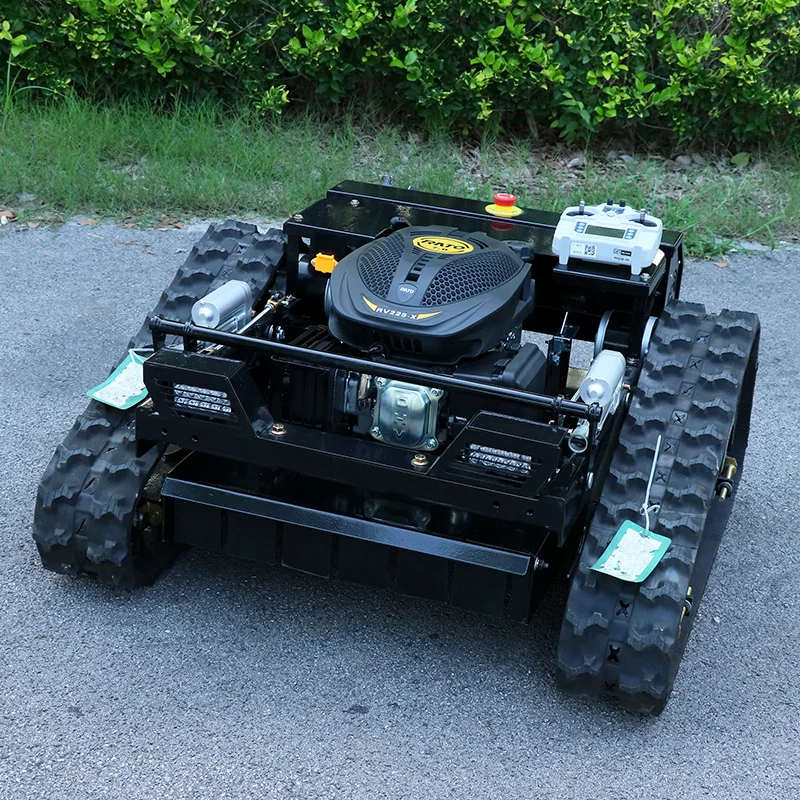 Customized EURO V Gasoline Engine 224CC AWY550 Robot Remote Control Lawn Mower With Electric Start 6