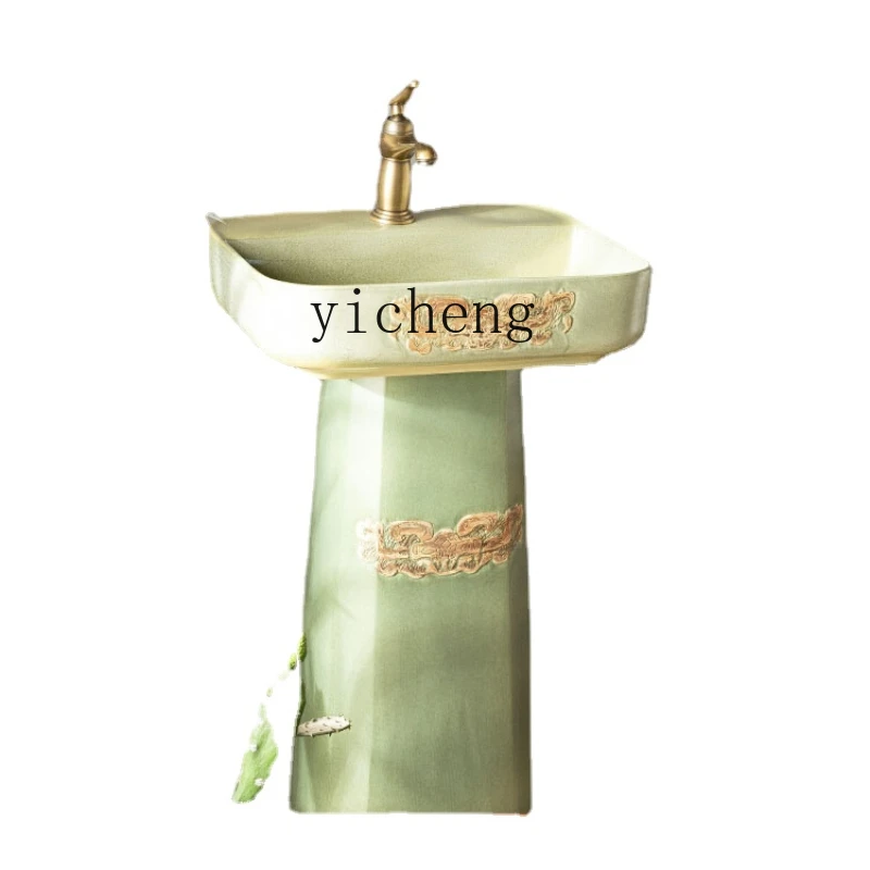 

Xl Chinese Retro Wash Basin One-Piece Outdoor Wash Basin Yard Sink