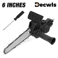 6-inch Electric Chain Saw, Cordless Pruning Saw Adapter, Household Multifunctional Mini Electric Saw, Woodworking Cutting Tools, 1