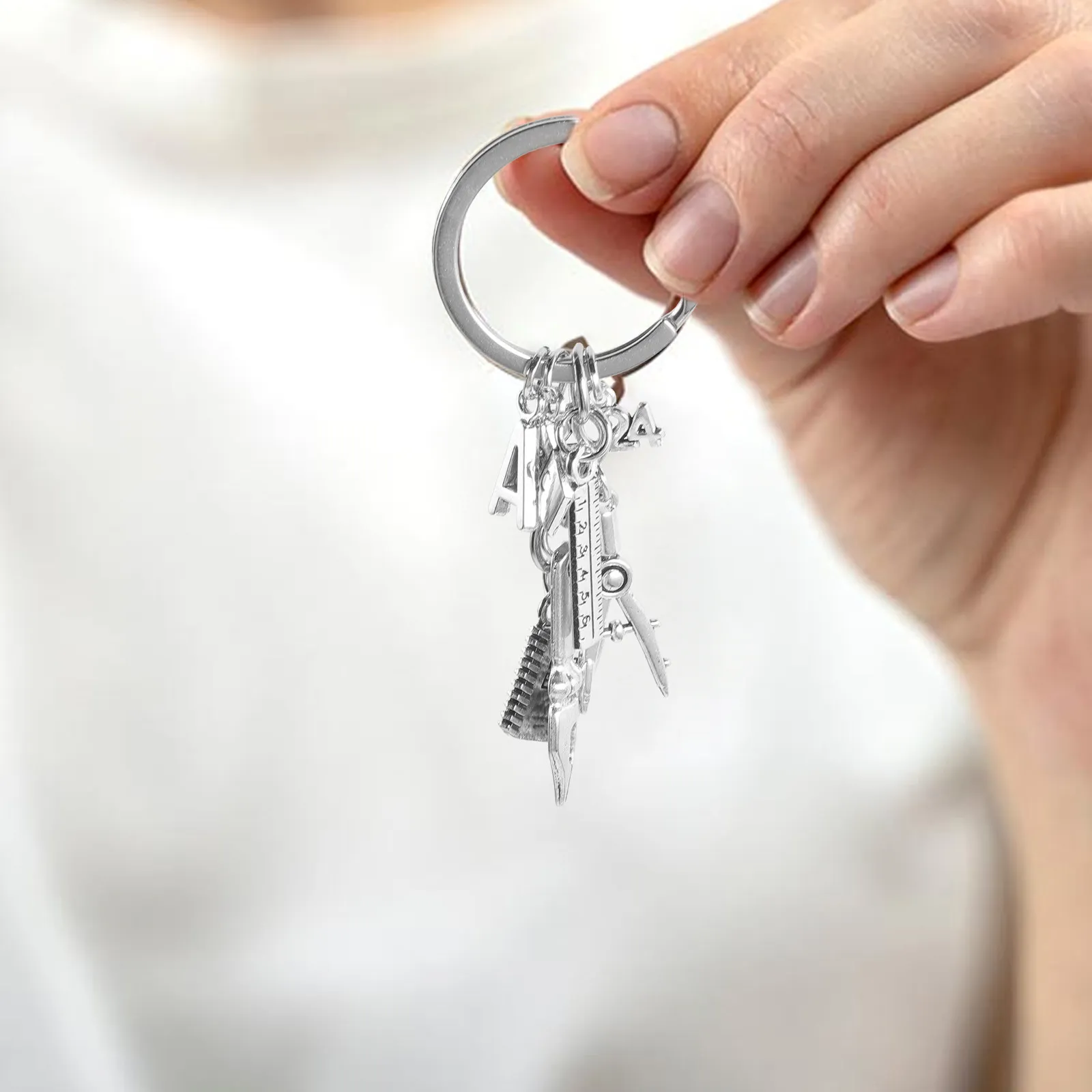 미니 졸업 테마 아연 합금 열쇠고리, 교사 선물용 펜던트, 배낭, 핸드백, 자동차 키 홀더용 장식 열쇠고리
