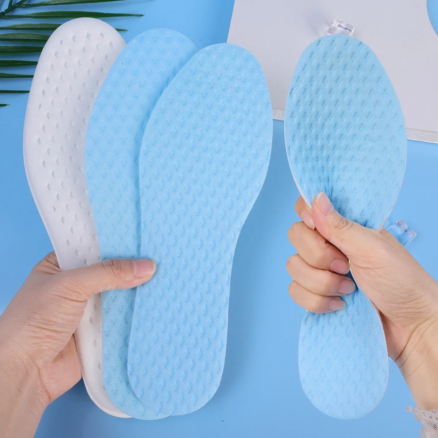 Breathable Deodorization Insoles for Shoes Sweat Absorb Sport Shoe Pads High Elastic Barefoot Thin Insert Cushion for Women Men