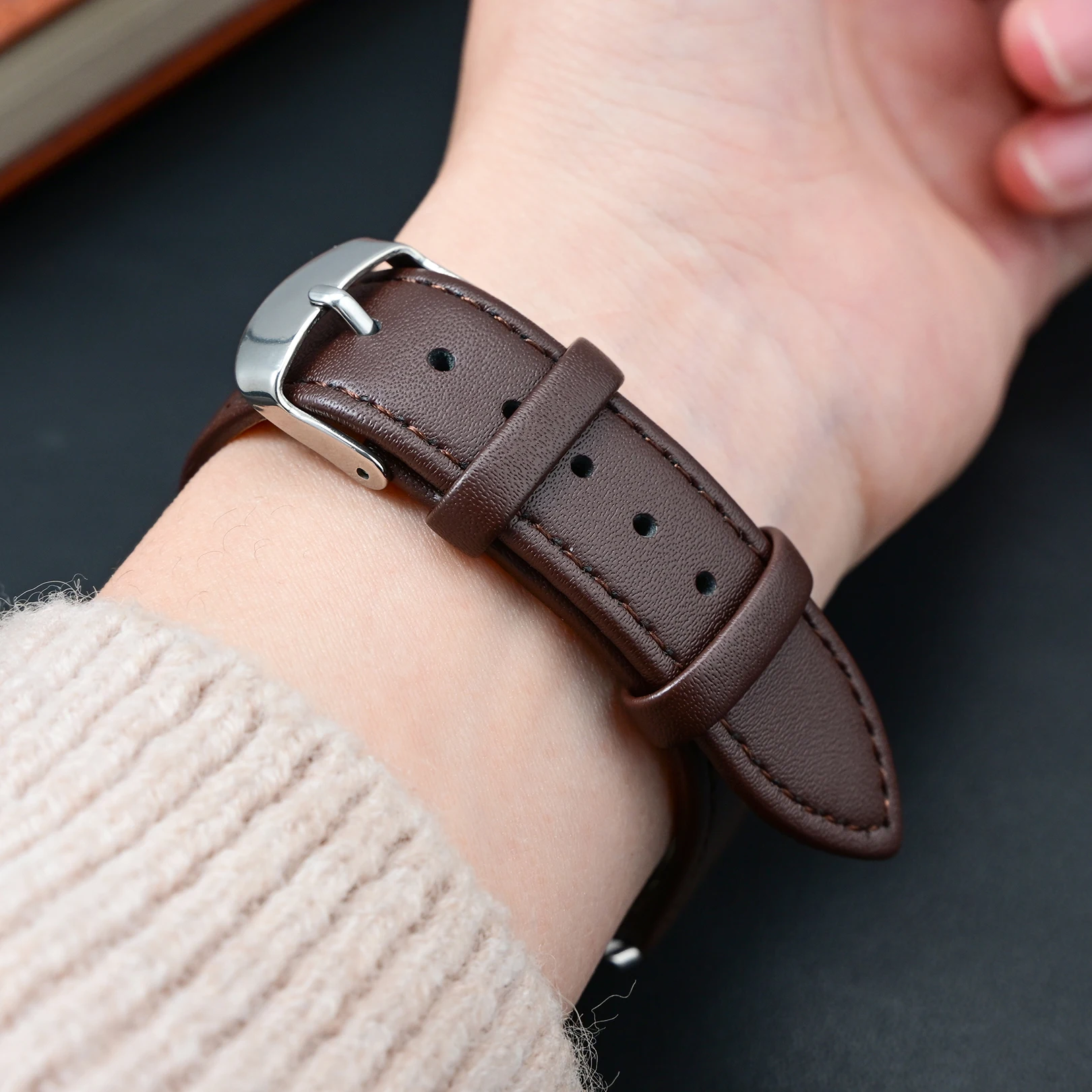 Vibrant Universal Leather Watch Strap - Cowhide Replacement Band