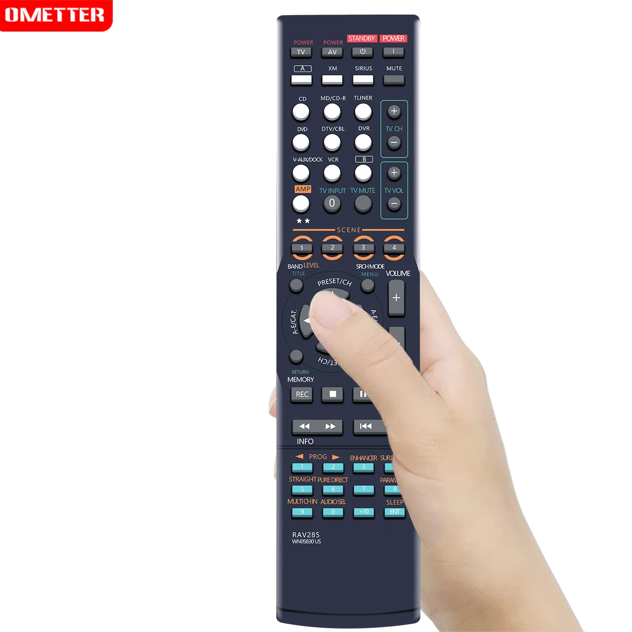 Controle Remoto Apto para Yamaha av Receptor Htr6160 Rx-v663bl Rx-v663 Remoto Rav285 Wn05830us - Image 6
