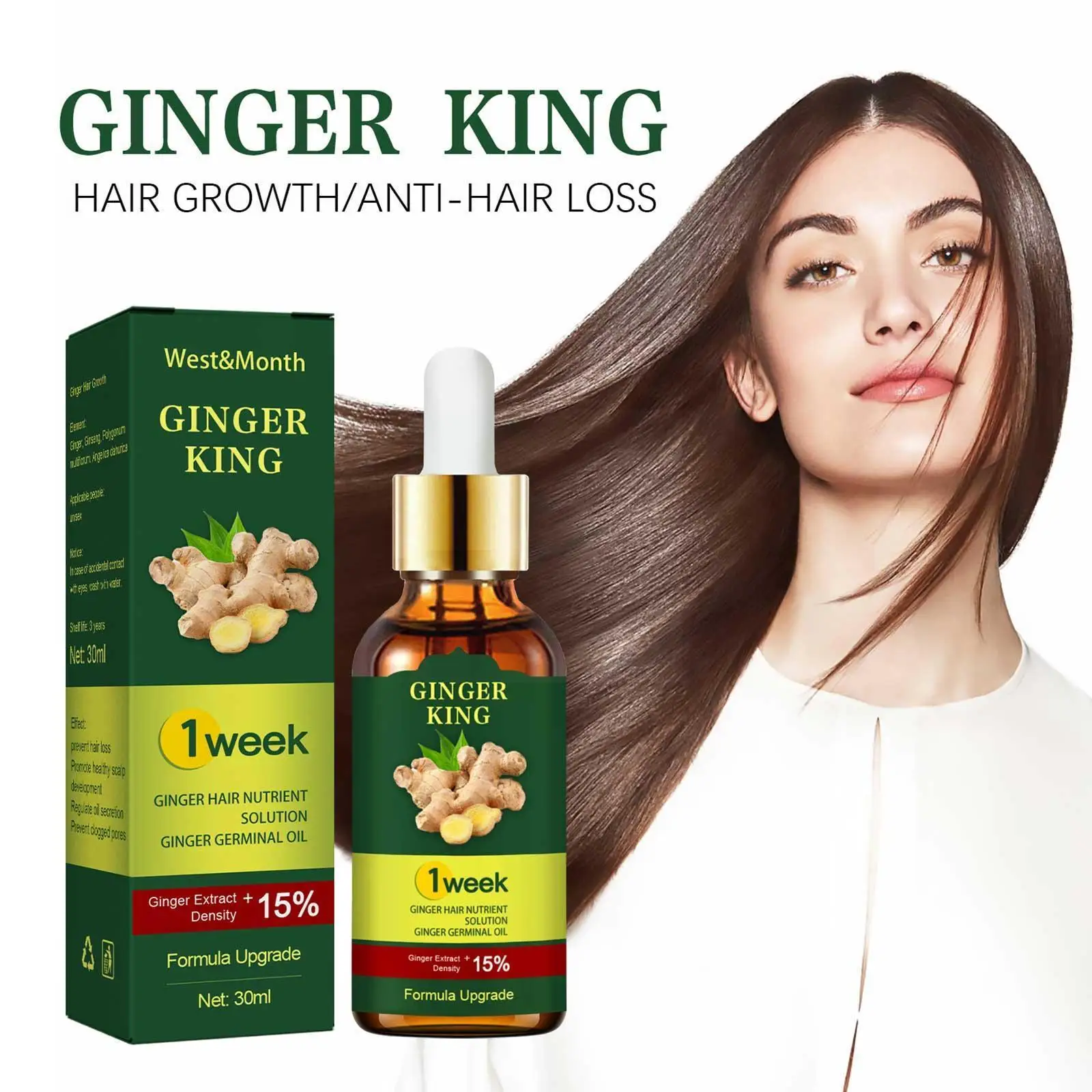 Ginger Hair Growth Essential Oil Serum Liquid Anti Boost Hair Loss Grow Hot Growth Sale Essence