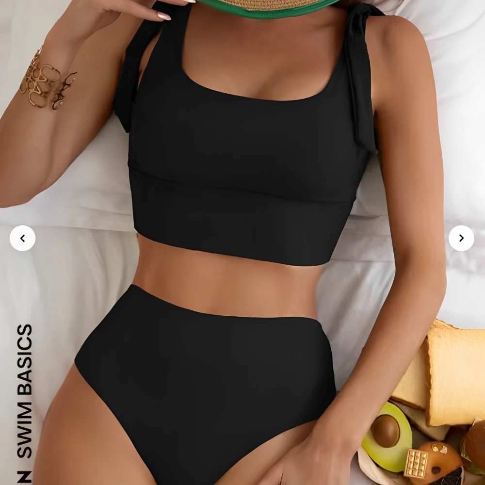 Two Piece String Bikini Hollow Out High Waist Swimwear Female Swimsuit Women Bathers Bathing Swimming Suit Beachwear