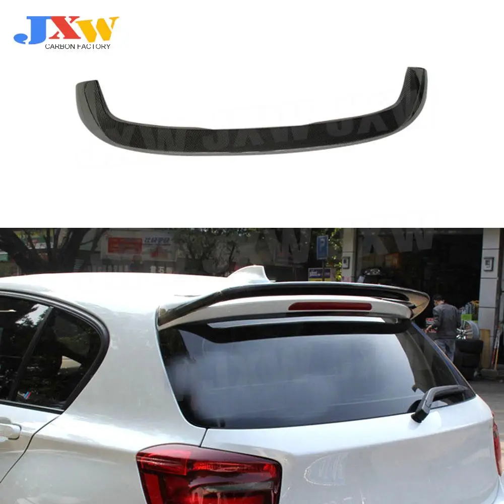 

For BMW 1 Series F20 2012-2019 ABS Gloss Black/Carbon look Rear Trunk Roof Spoiler Lip Boot Wing Lip Tail Wing AC style