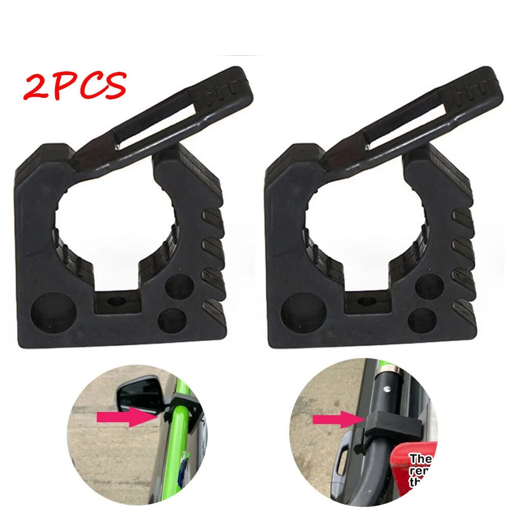 Genuine QuickFist Rubber Clamps 25-45mm – Shovel Axe Holder – 1 Pair Quick Fixing Clip for Off-road Vehicle Luggage Rack Rubber