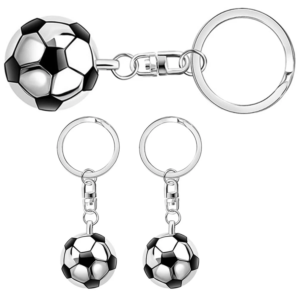 

3 Pcs Exquisite Soccer Keychain Keychains Decor Rings Multifunction Adorable Sports Souvenir