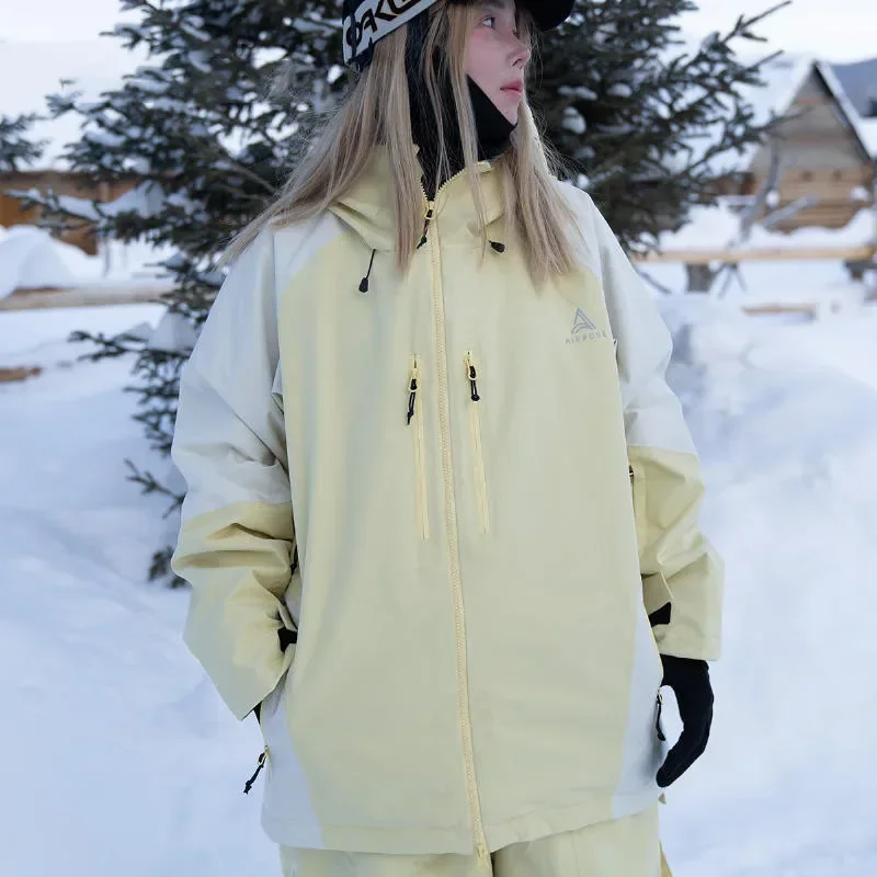 Outdoor Loose Thick Snow Ski Jakcets Snowboarding Winter 3L New Windproof Warm Skiing Overcoats Tops Clothes Women's Men's