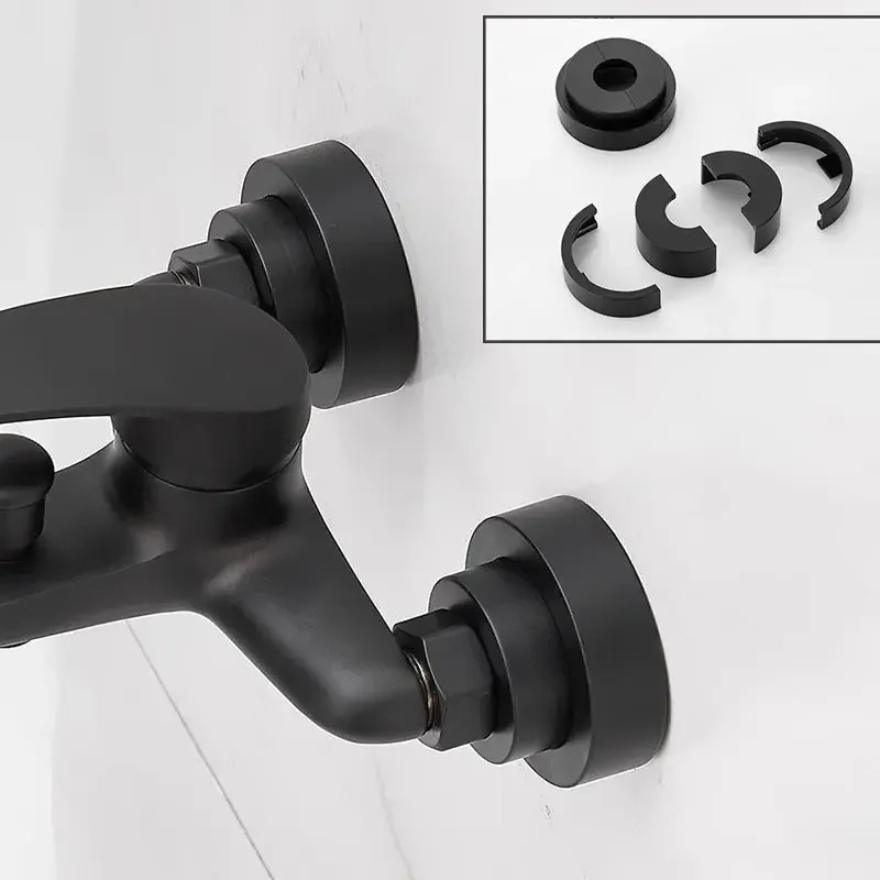 No Disassembly Faucet Decorative Cover Split With Stickers Reusable Bathroom Wall Pipeline Hole Fixed Accessories Easy Installat faucet accessories
