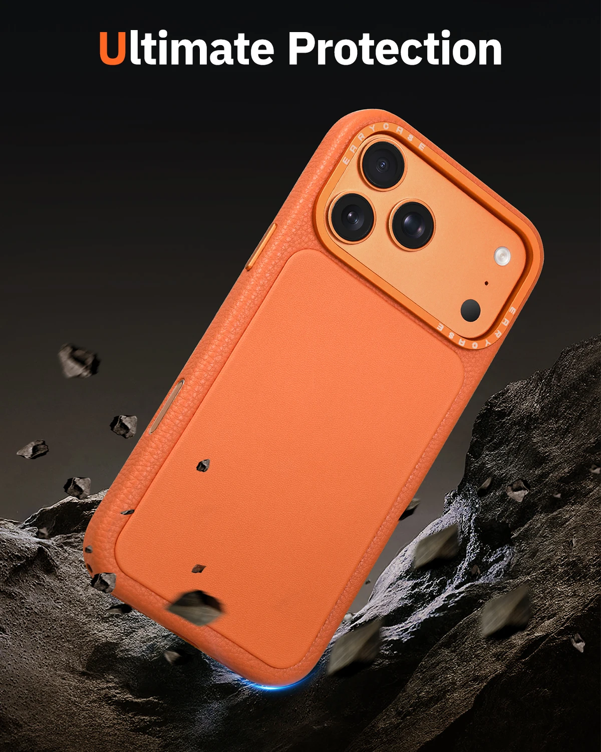 Eary Leather Shockproof Phone Case with Built-in Camera Protection