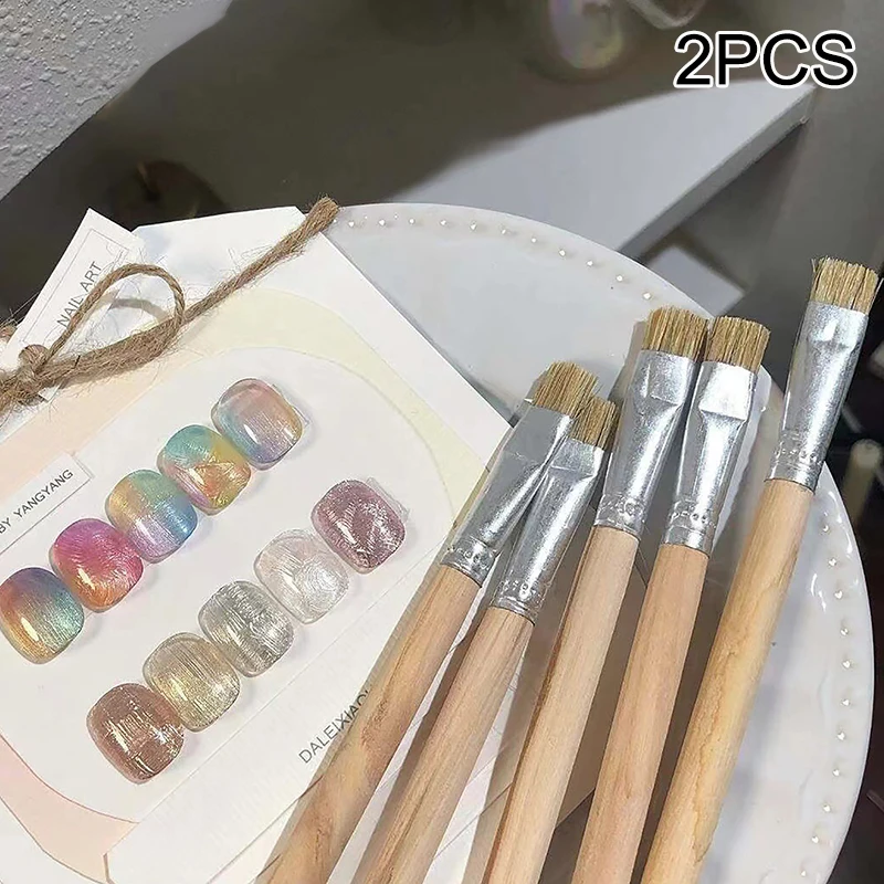 Nail Art Texture Brush French Tip Styling Nail Brush Light Therapy Plastic Manicure Painting Tool Art Polish