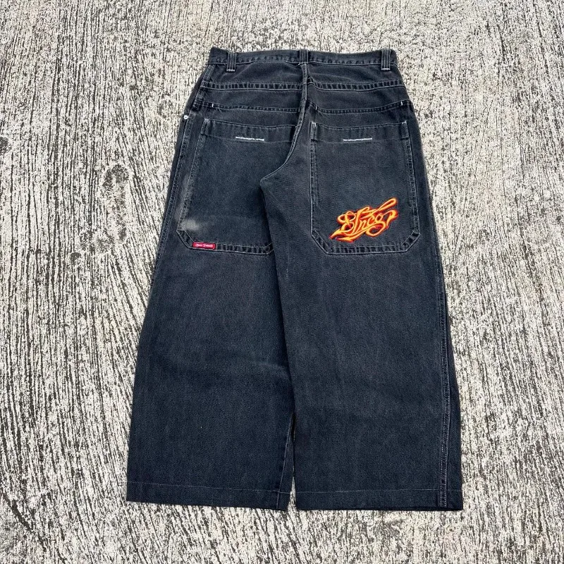 JNCO-Jean Baggy pour Homme et Femme, Streetwear Y2K, Brodé, de Haute Qualité, Vintage, Harajuku, Décontracté, Jambes Larges, 2000